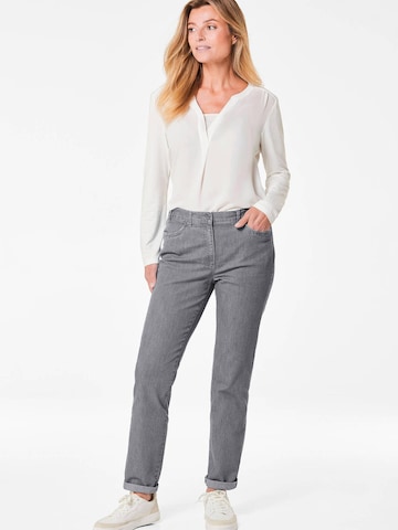 Goldner Slimfit Jeans 'LOUISA' in Grau