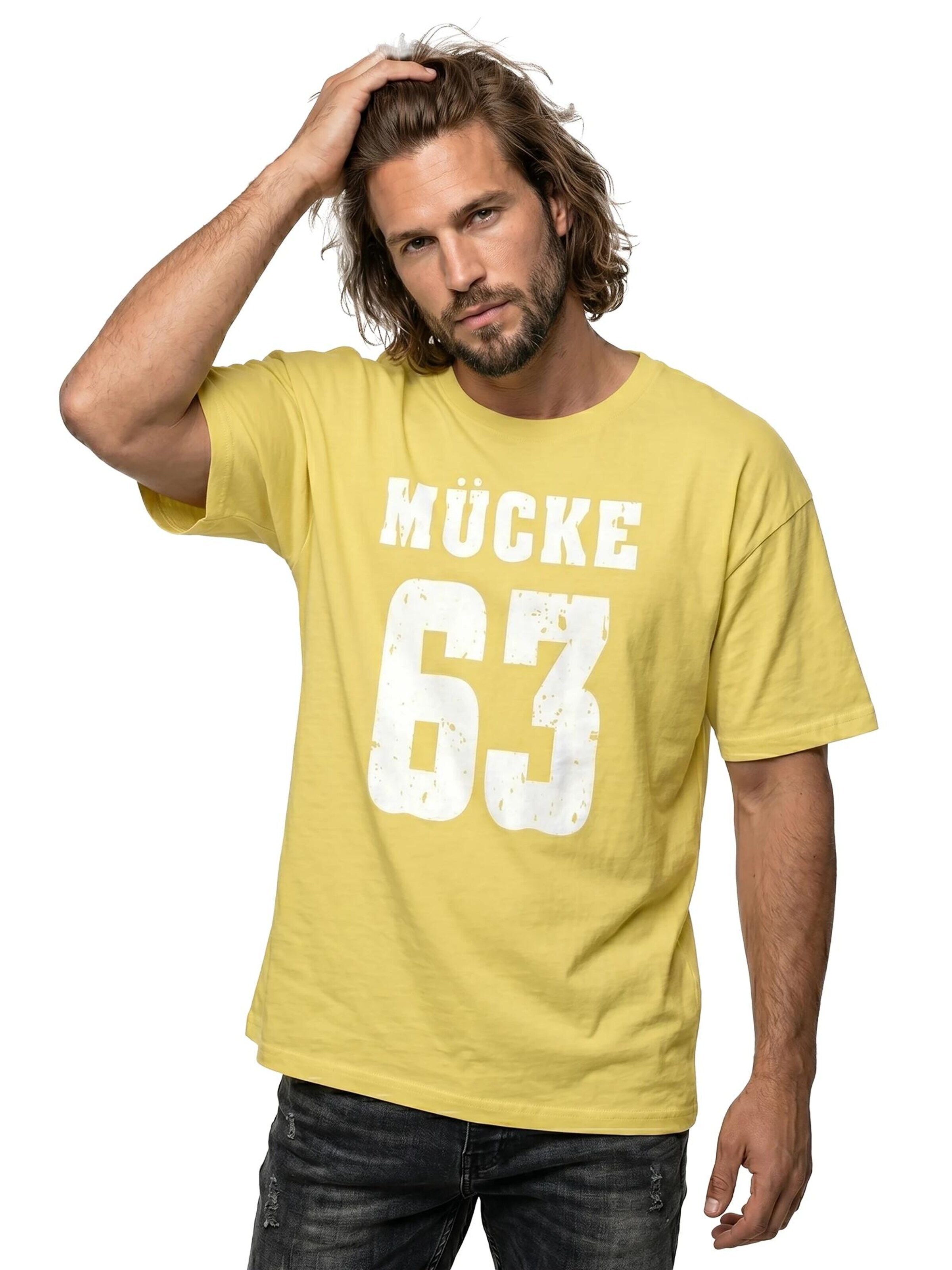 MAKAYA Shirt 'Mücke 63' in Yellow