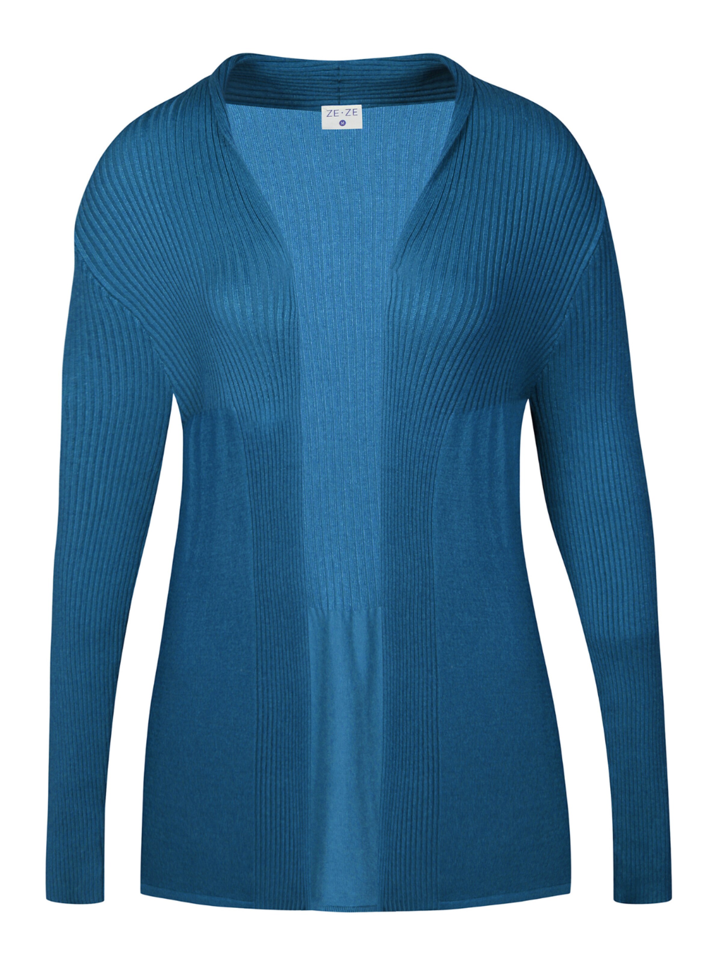 ze-ze Gebreid vest 'Florian 723' in Blauw: voorkant