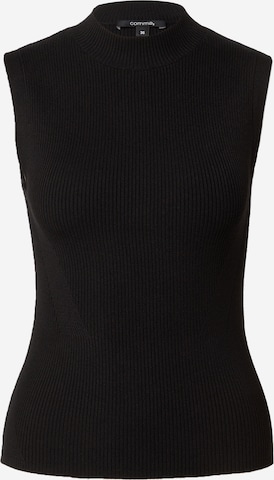 COMMA Knitted Top in Black: front