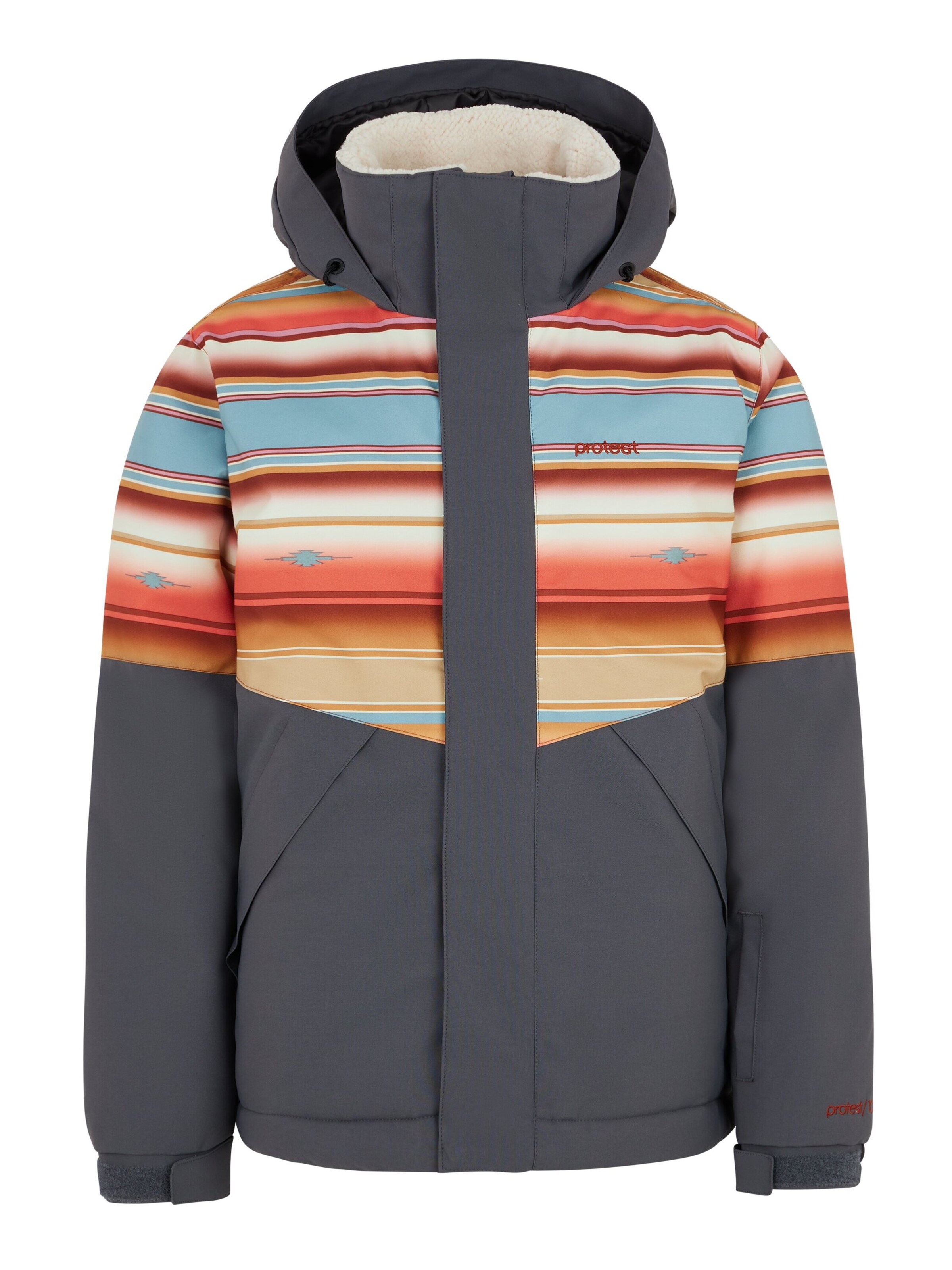 PROTEST Sportjacke 'PRTULLA JR'‌‌ in Grau: Vorderseite