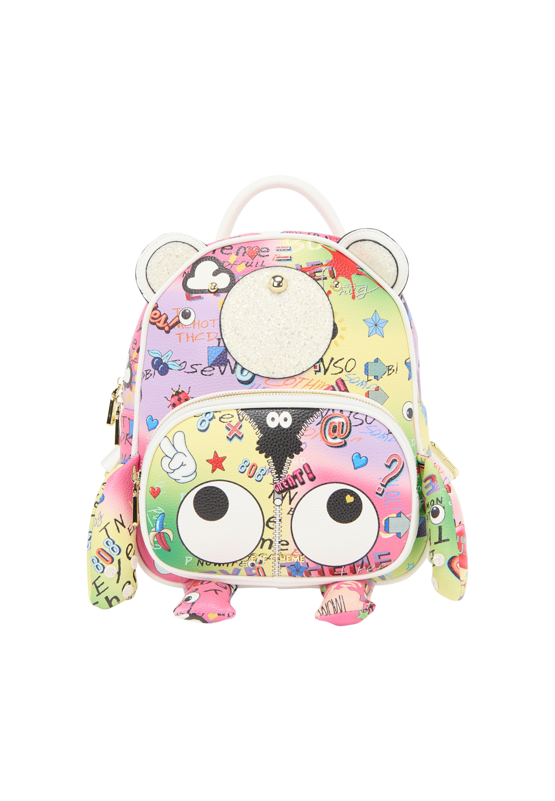 MYMO Batoh 'Eyetheme' - žltá / zelená / ružová / čierna, Produkt