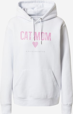 EINSTEIN & NEWTON Sweatshirt 'Cat Mom' i vit: framsida