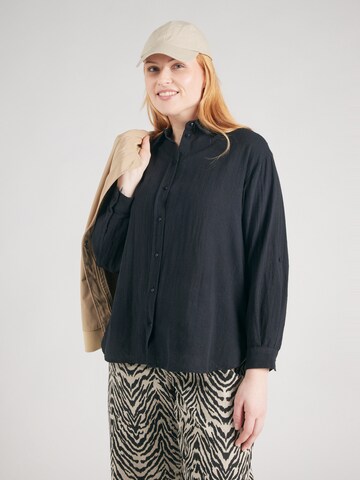 Camicia da donna 'CARTIZANA' di ONLY Carmakoma in nero: frontale