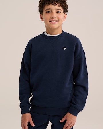 WE Fashion Sweatshirt in Blauw: voorkant