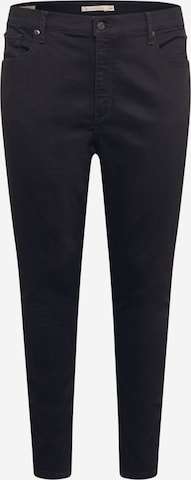 Levi's® Plus Jeans 'Mile High Super Skinny' in Zwart: voorkant