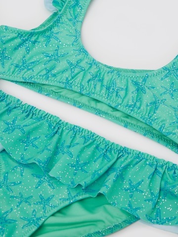 CALZEDONIA Bustier Bikini 'Glittery Starfish' in Grün