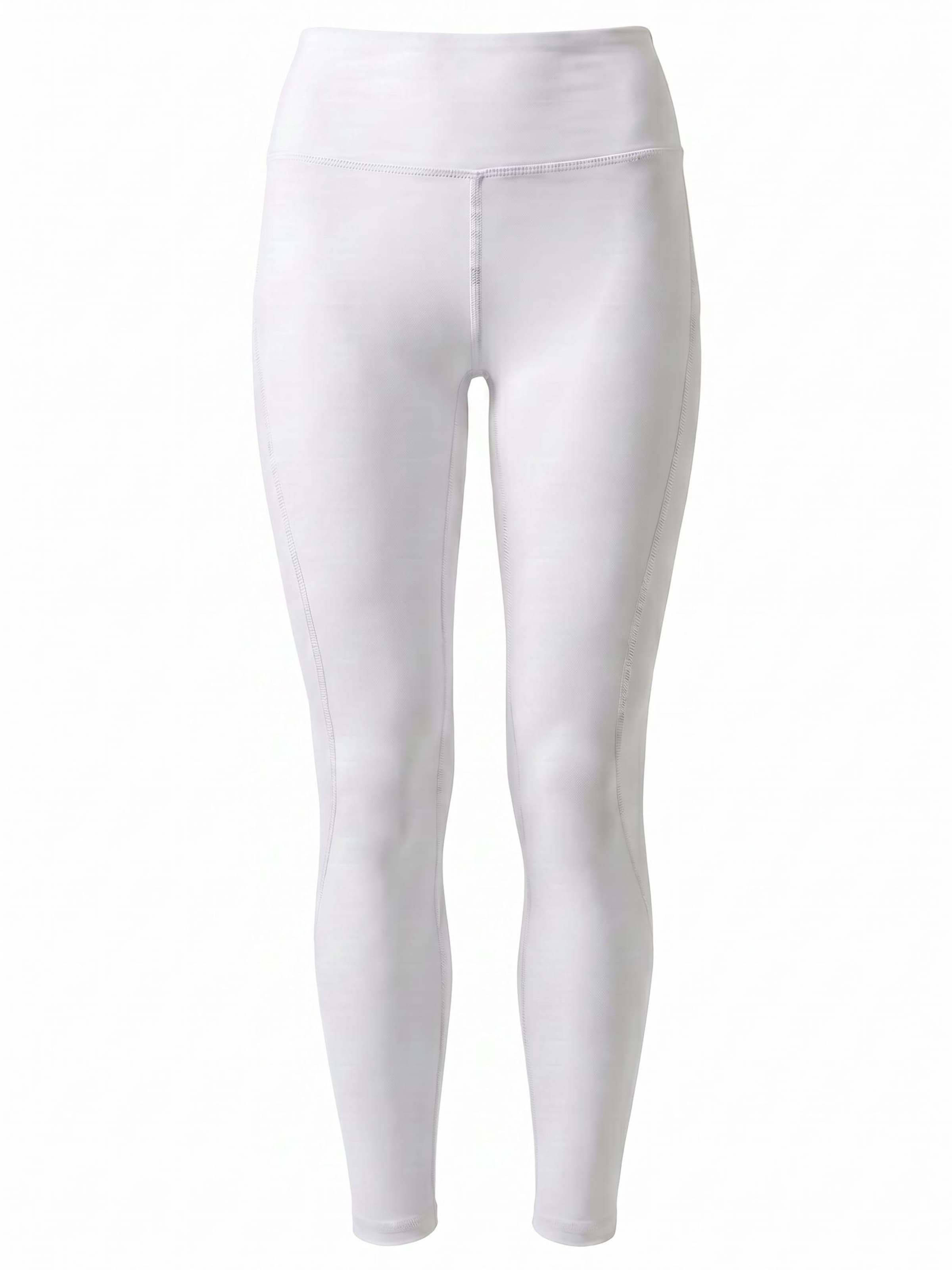 LOTUSCRAFTS Skinny Workout Pants 'BECCA Leggings' in White: front