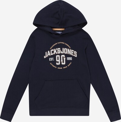 Jack & Jones Junior Μπλούζα φούτερ 'MINDS' σε κρεμ / ναυτικό μπλε / λευκό, Άποψη προϊόντος