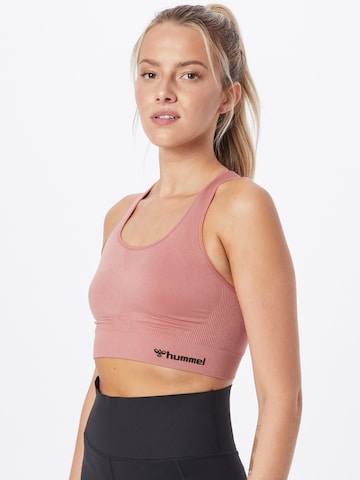 Bustier Soutien-gorge de sport 'TIF' Hummel en rose : devant