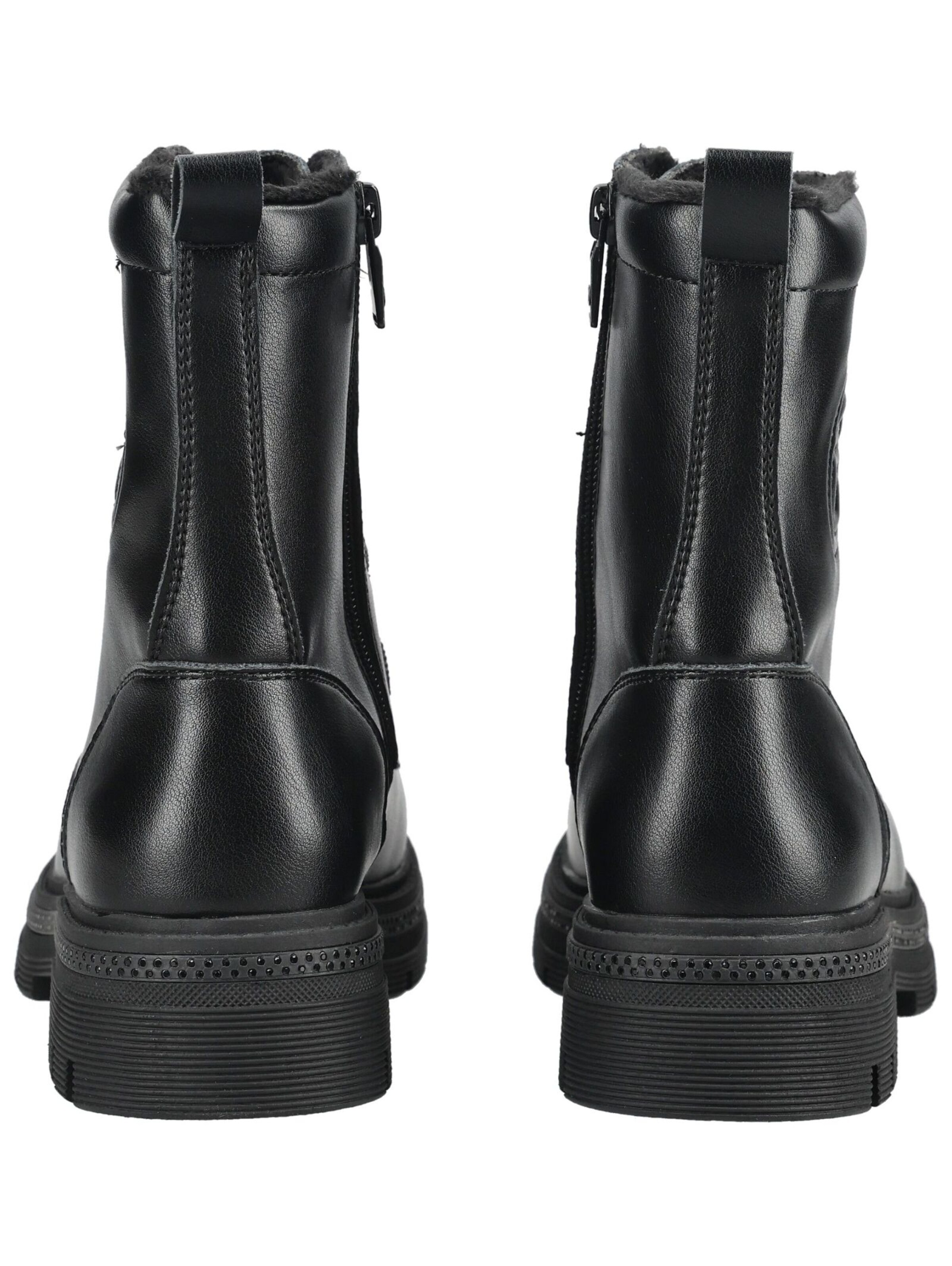 TOM TAILOR Schnürstiefelette in Schwarz
