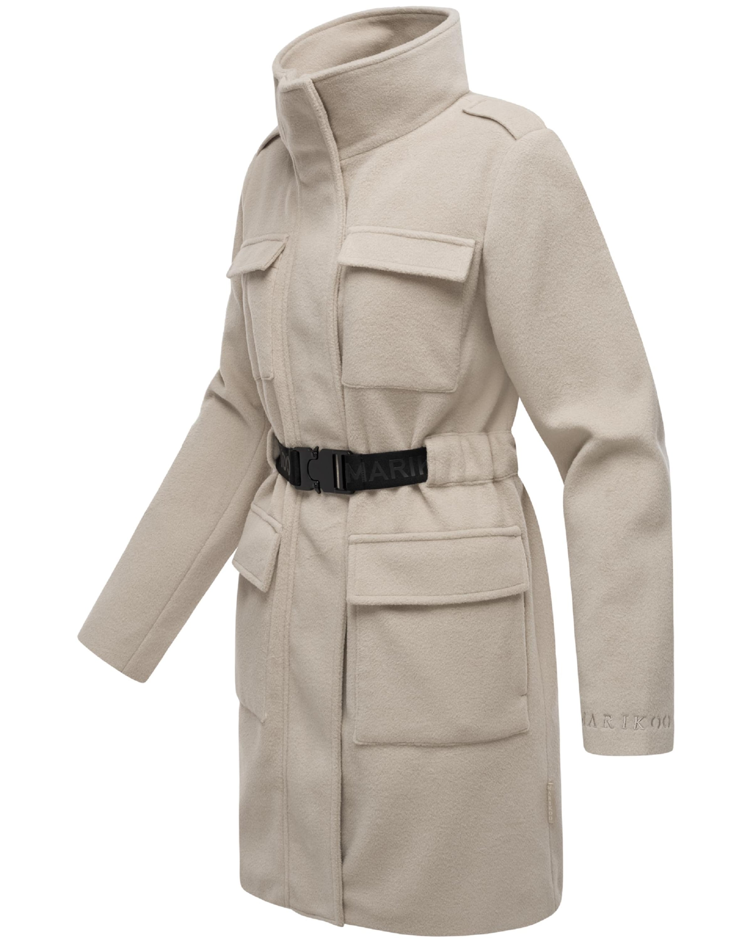 Palton de primăvară-toamnă 'Tanokoo 16' de la MARIKOO pe bej
