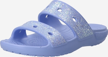 Pantoufle Crocs en bleu : devant