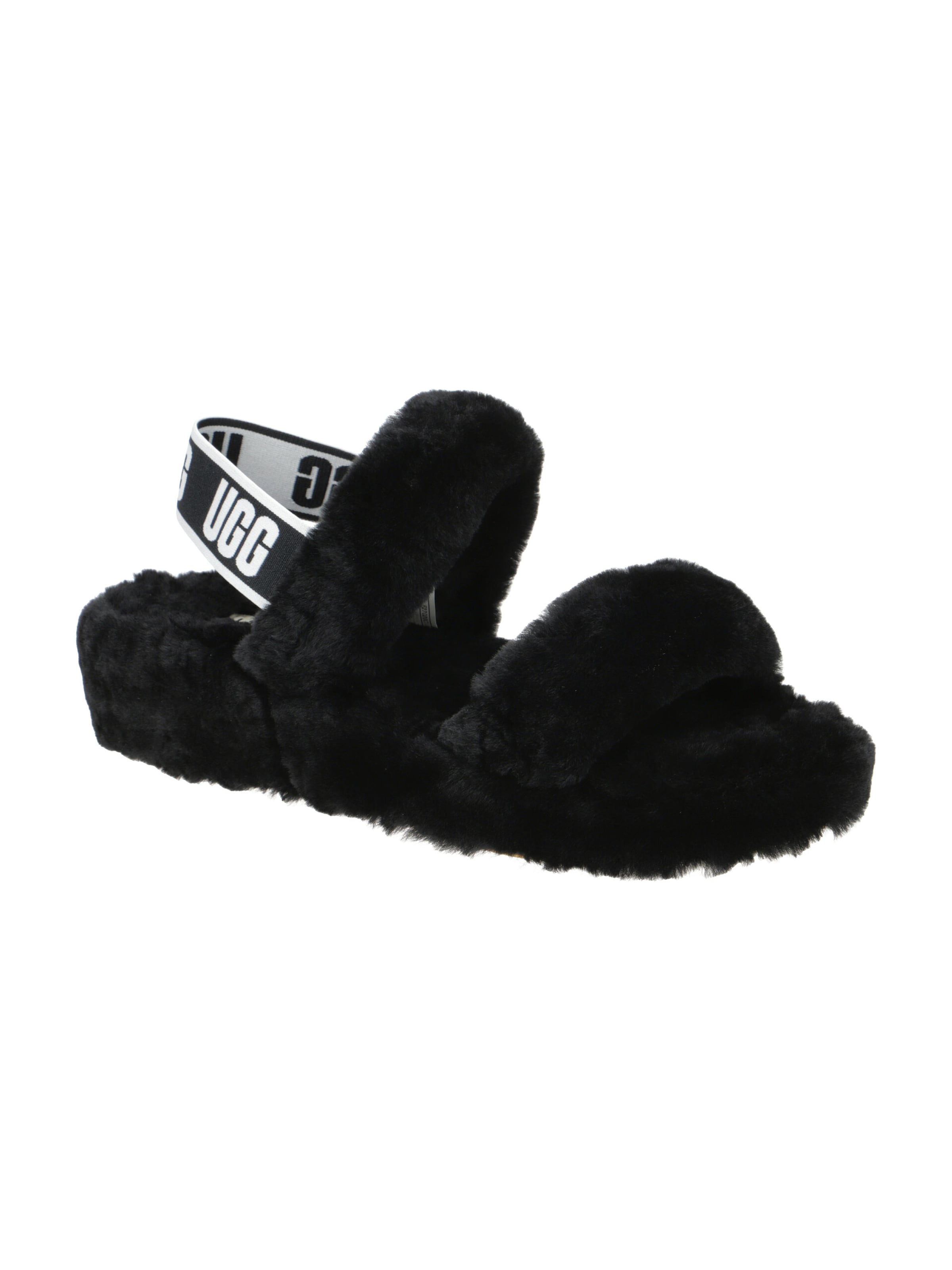 UGG Pantolette 'UGG Oh Yeah Hausschuhe schwarz Fell 1107953' in schwarz, Produktansicht