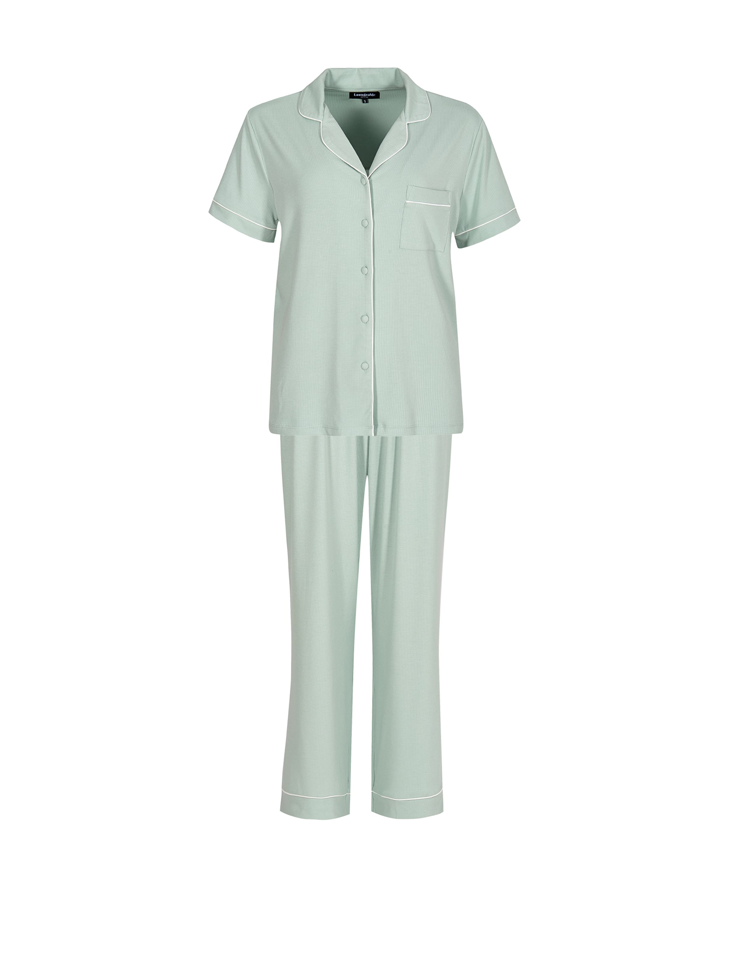 Loungeable Pajama in Green: front