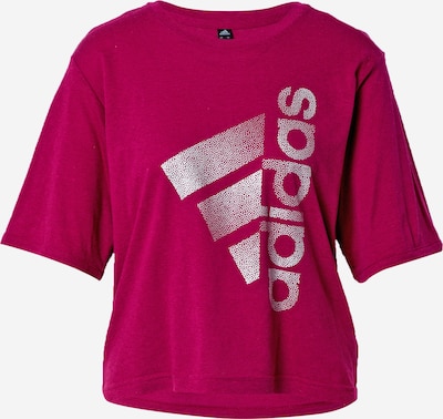 ADIDAS PERFORMANCE T-shirt fonctionnel 'Holiday' en lie de vin / blanc, Vue avec produit