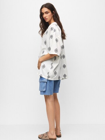 Pull&Bear Comfort fit Blouse in White