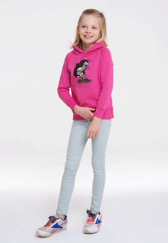 LOGOSHIRT Kapuzen-Sweatshirt Der kleine Maulwurf in Pink