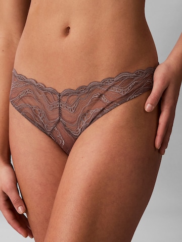 Calvin Klein Slip 'Sensual Stretch Lace' in Braun