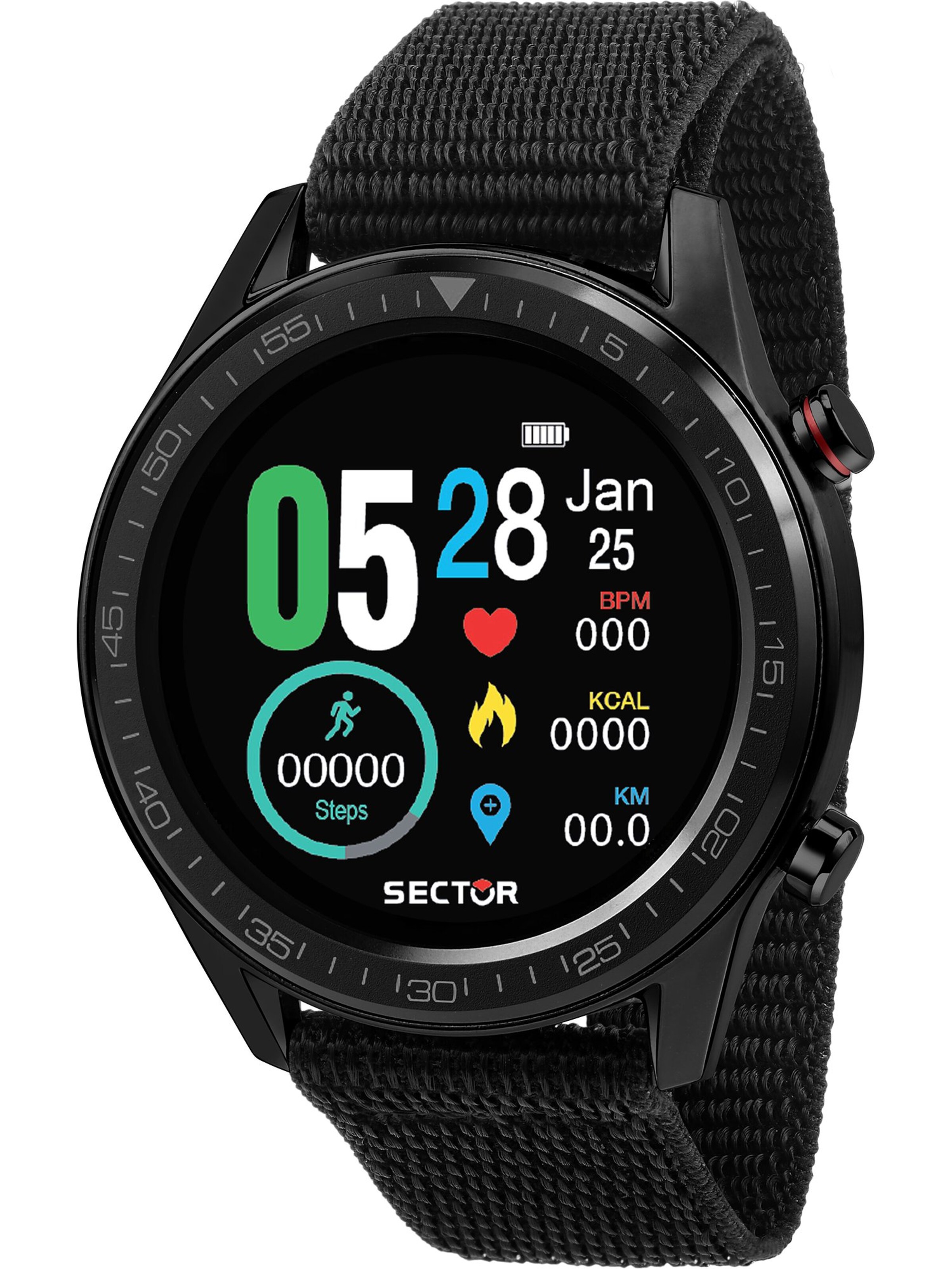 SECTOR Digital Watch in Black: front