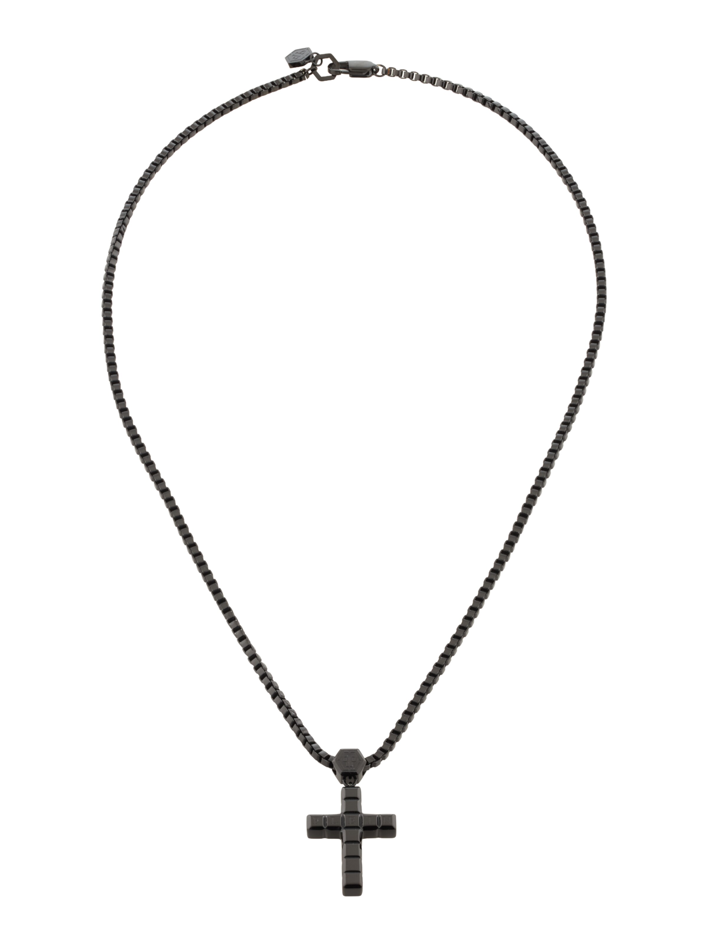 Philipp Plein Kette in Schwarz: Vorderseite