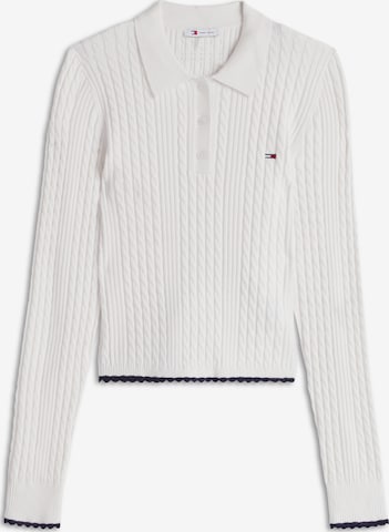 balta Tommy Jeans Megztinis: priekis