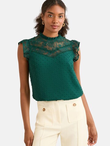 Chemisier 'Bobby' love & roses en vert : devant
