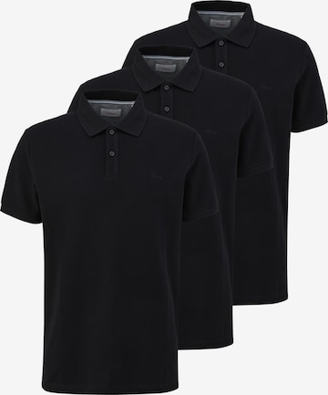 s.Oliver Shirt 'Basic' in Schwarz: Vorderseite