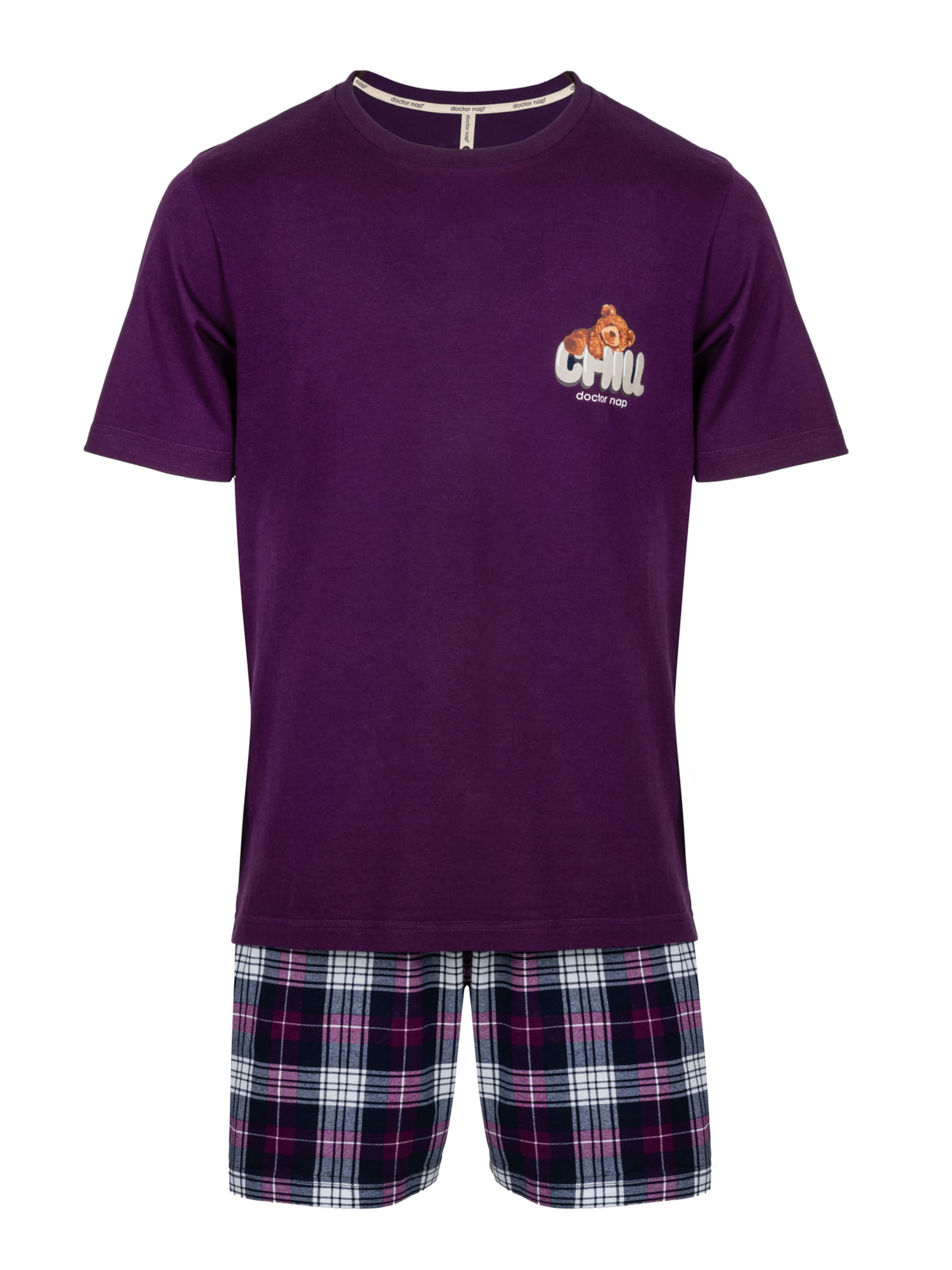 Doctor nap Short Pajamas ''Doctor Nap'' in Purple: front