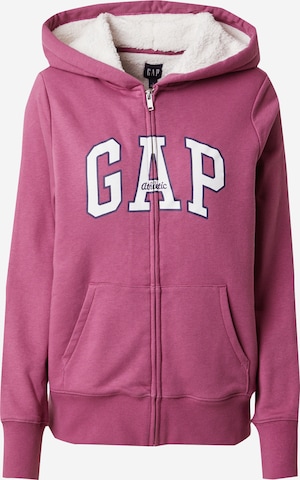 GAP Zip-Up Hoodie in Purple: front