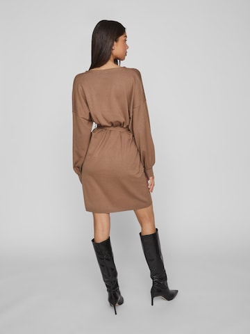 VILA Knitted dress 'Tracy' in Brown