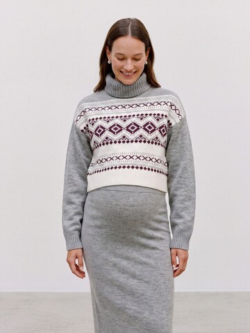 Pull-over 'MLSiggi' MAMALICIOUS en gris : devant
