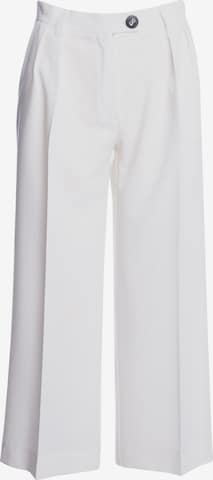 Stylove Pleat-Front Pants in Beige: front