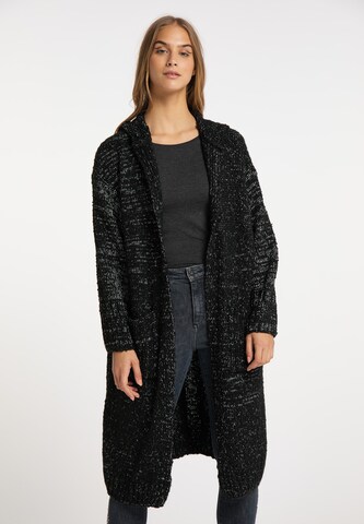 myMo ROCKS Knit cardigan in Black: front