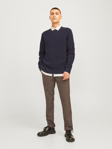 JACK & JONES Slimfit Chinosy 'JPSTMarco JJConnor' w kolorze brązowy