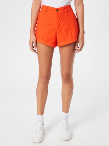 Superdry Wide leg Chino trousers 'Studios' in Orange: front
