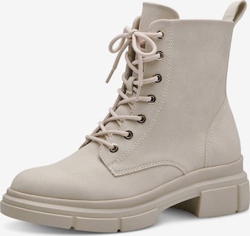 TAMARIS Veterlaarsjes in Beige: voorkant