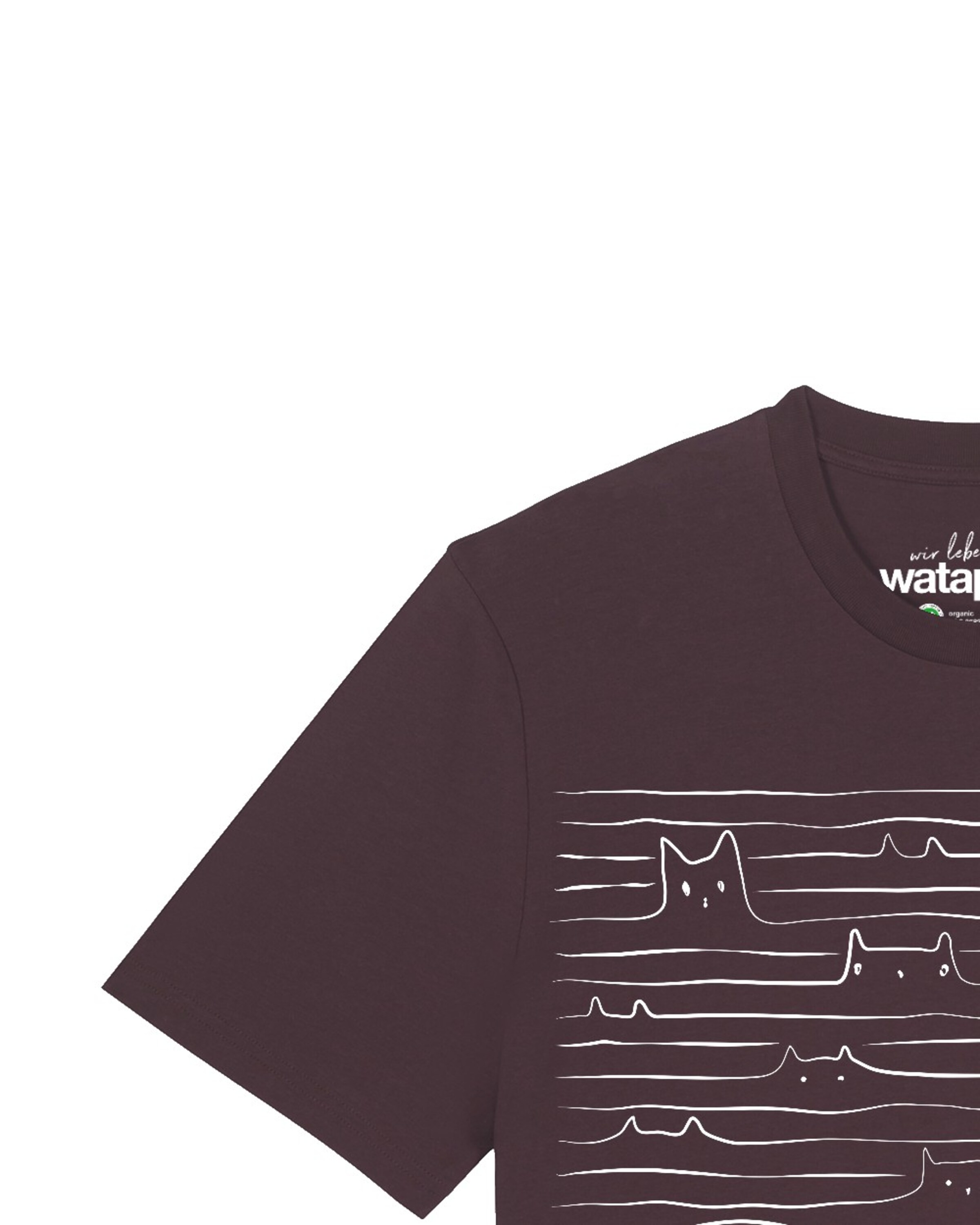 T-Shirt 'Doodle Cats' Watapparel en rouge