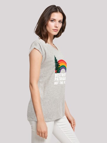F4NT4STIC Shirt 'Internationaler Frauentag Feminismus und Umwelt' in Grey