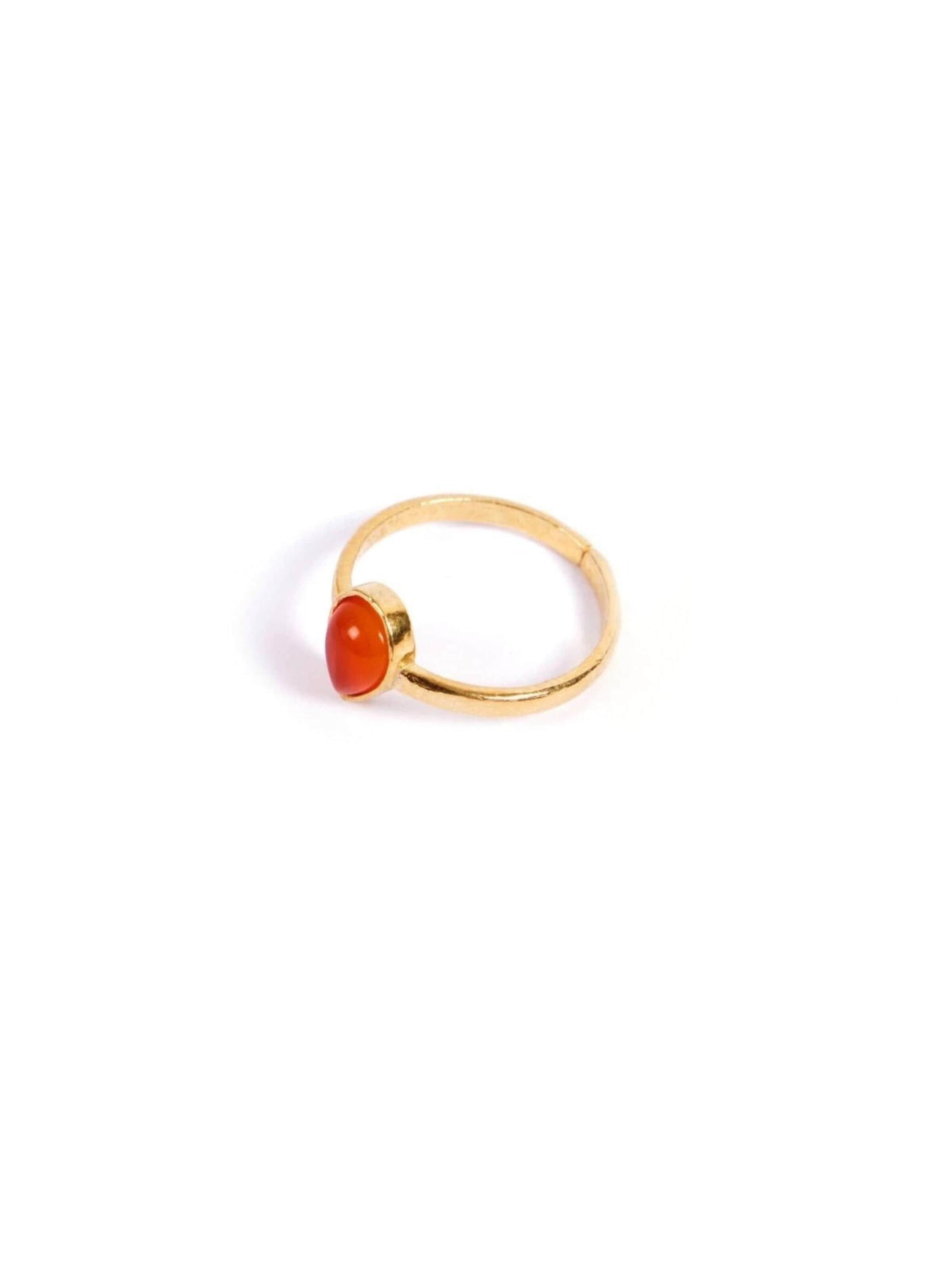 Les Reines Ring 'Lyrical Sunset' in Goud: voorkant