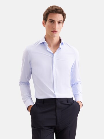 SEIDENSTICKER Slim Fit Hemd in Blau: Vorderseite