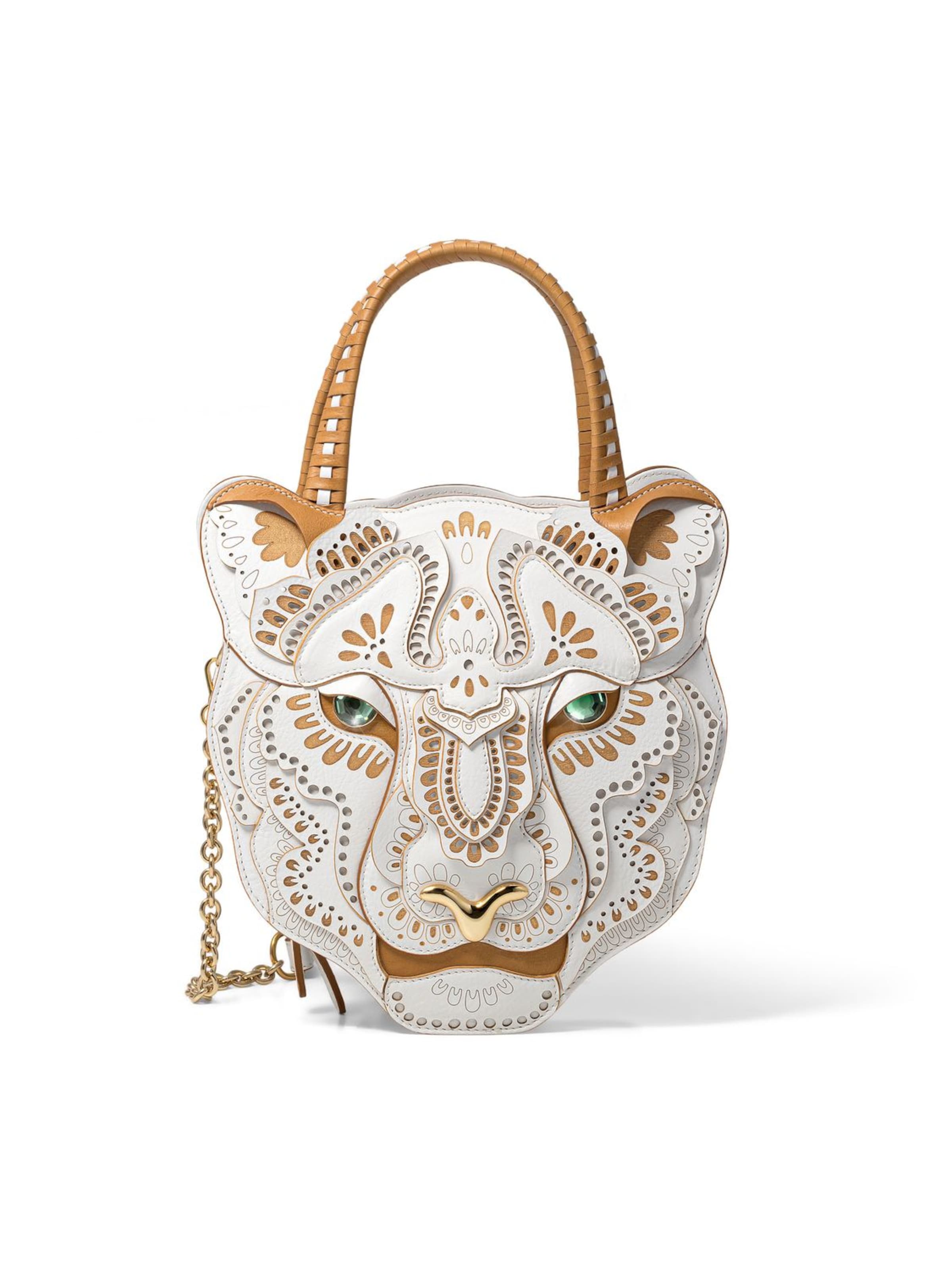 Braccialini Handbag 'Tema Leopardo' in White: front