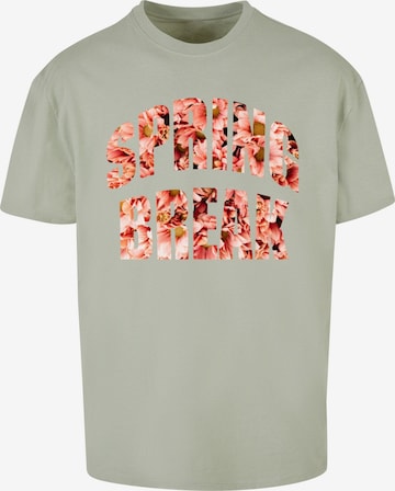 Merchcode T-Shirt 'Spring Break 1' in Grün: predná strana