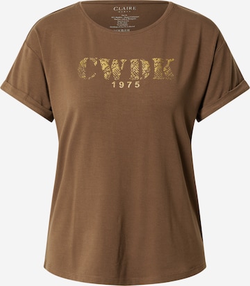 T-shirt 'Amy' Claire en marron : devant