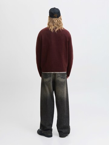 JACK & JONES Pulover 'JORNORREBRO' | rdeča barva
