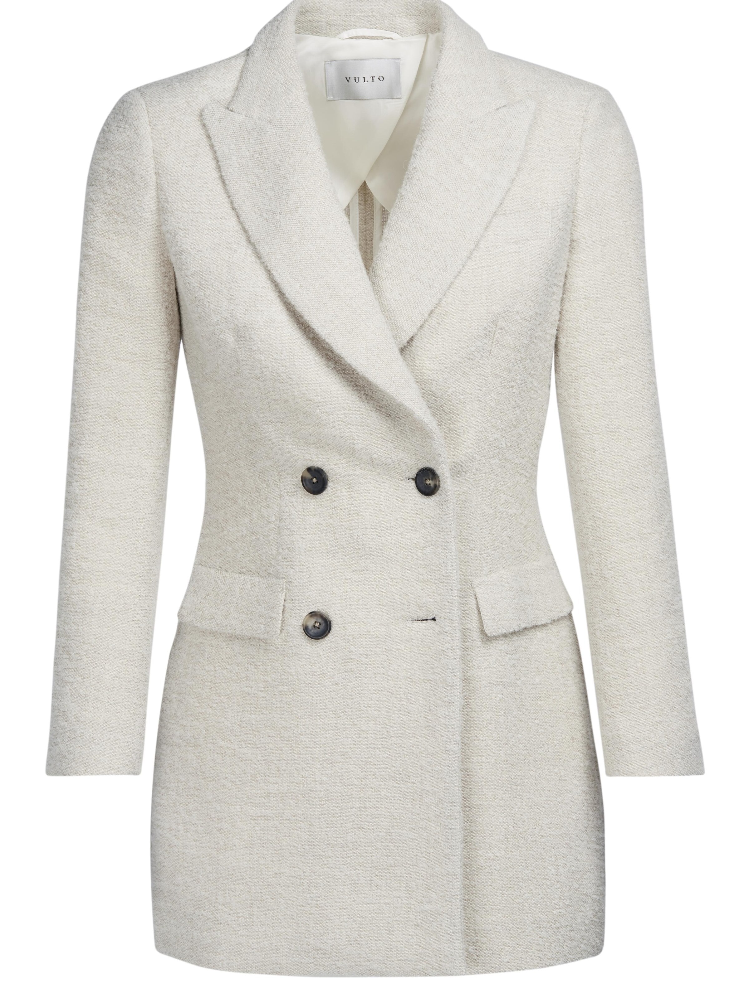 Vulto Blazer 'Alpaca Silk Jacket' in White: front