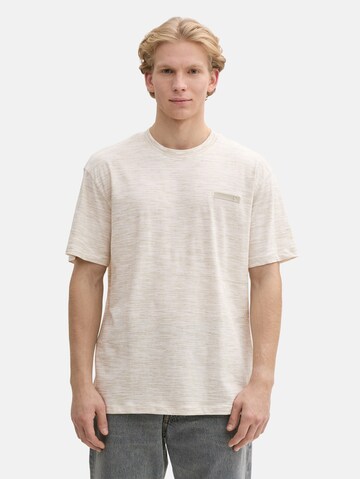 T-Shirt TOM TAILOR DENIM en blanc : devant