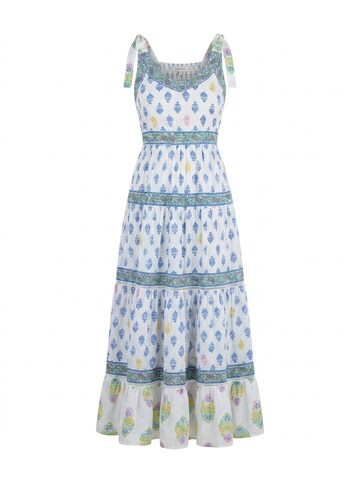Miss June Dress 'Robe Longue Paulina' in White: front