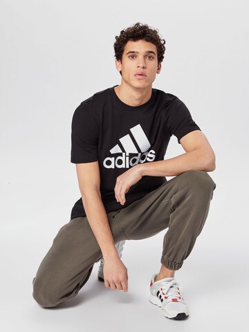 ADIDAS SPORTSWEAR Functioneel shirt 'Essentials Big Logo' in Zwart