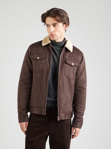 INDICODE JEANS Демисезонная куртка 'Woody' в Коричневый: спереди